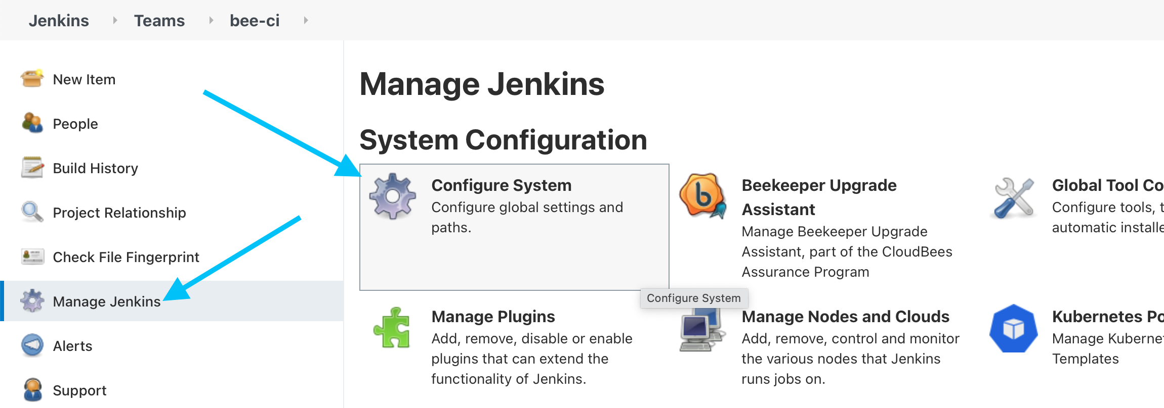 Manage Jenkins